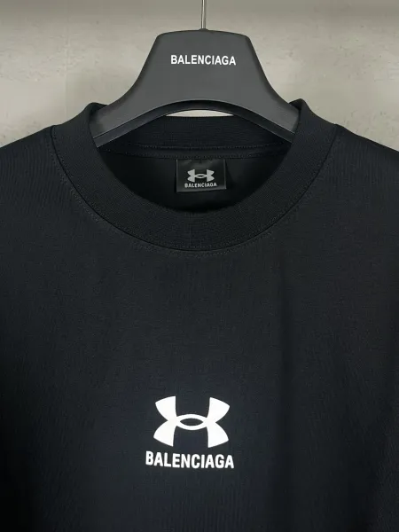 Under Armour x Balenciaga Logo Tee Black T-Shirt - 10