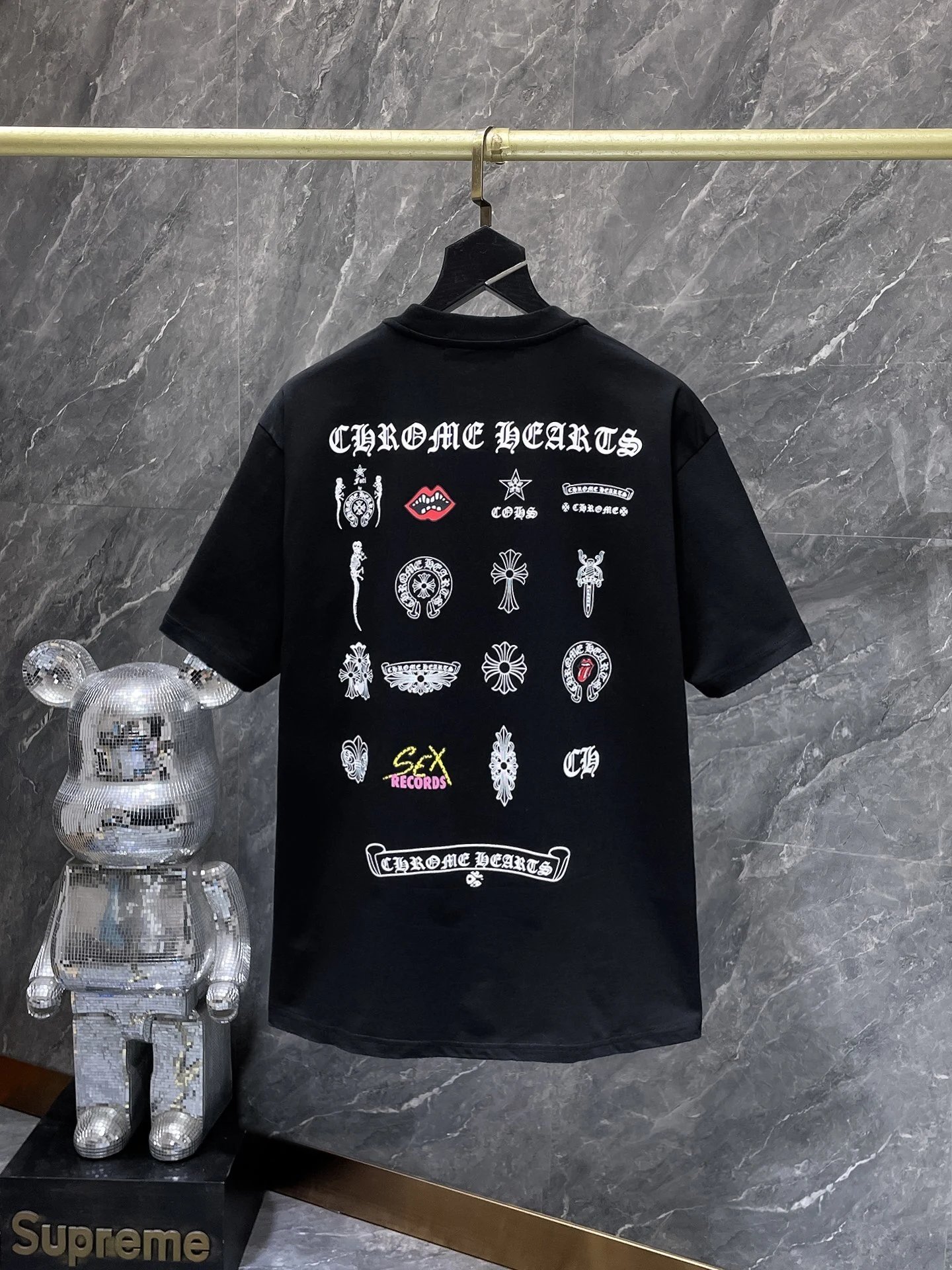 Chrome Hearts 25SS Distressed Colorblock Graffiti Embroidered T-Shirt photo 8