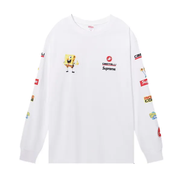 Supreme x Castelli x SpongeBob SquarePants Long Sleeve T-Shirt Black - 7