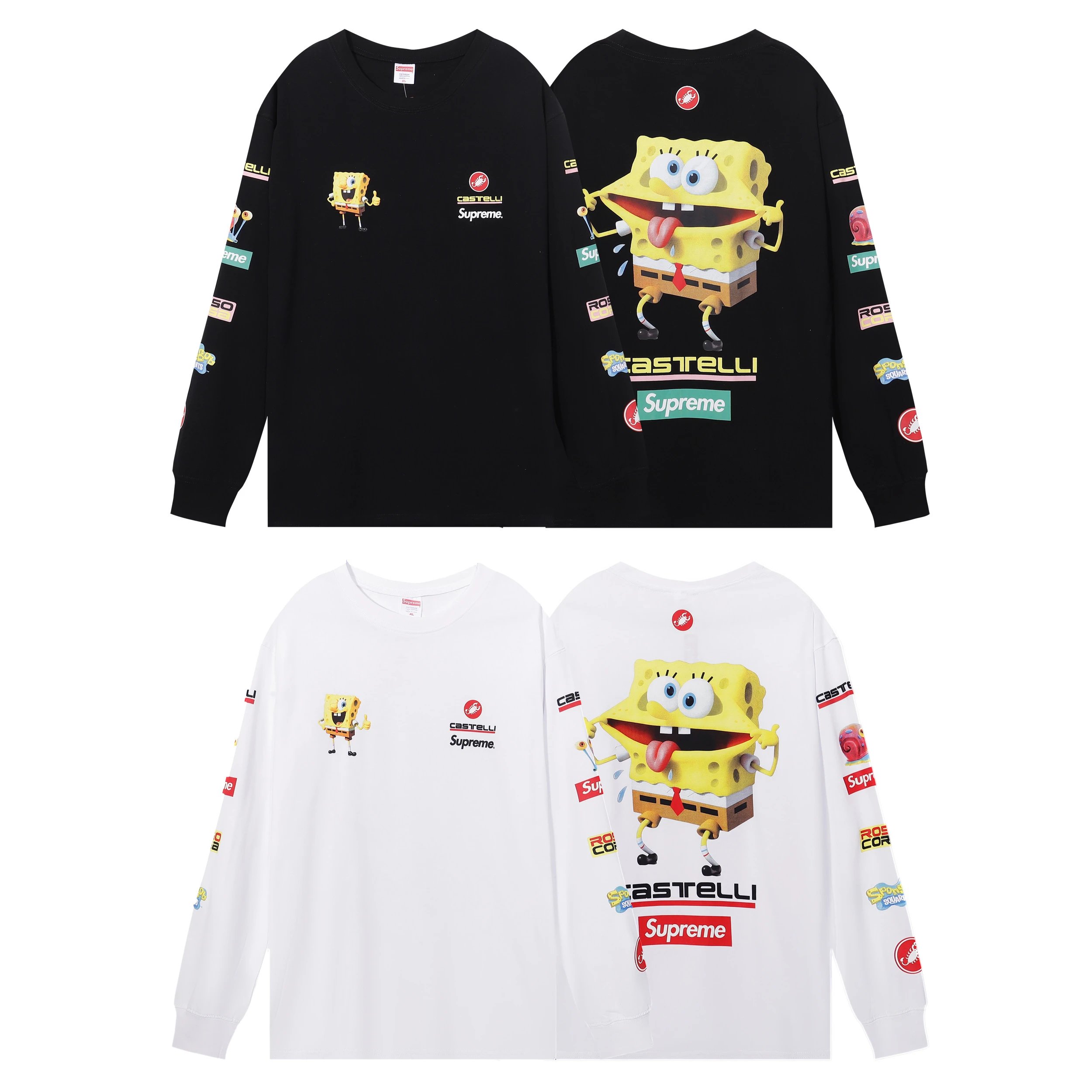 Supreme X Castelli Spongebob Squarepants Long-Sleeve T-Shirt