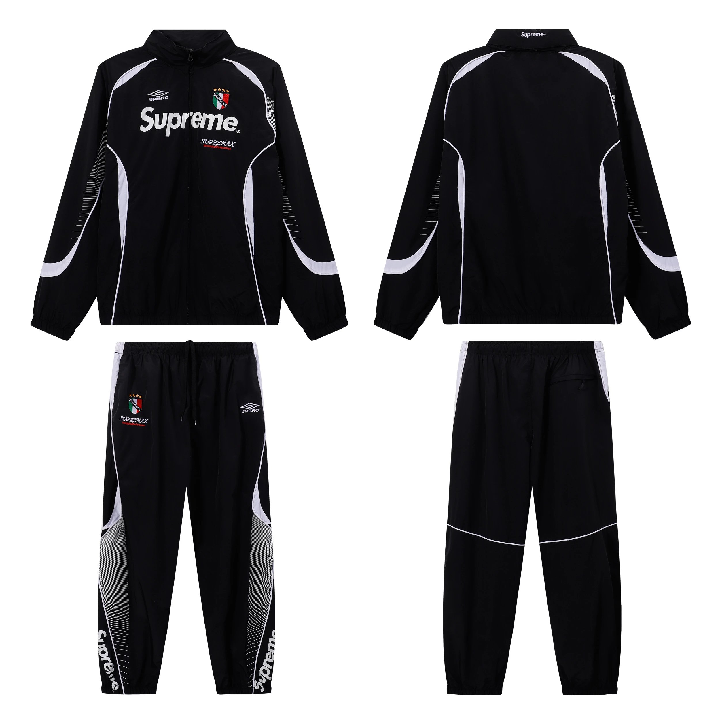 Sup SS22 Week 11 x Umbro Collaboration Track Jacket with Hood - American Style Trendy Jacket Set