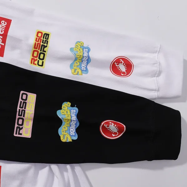 Supreme x Castelli x SpongeBob SquarePants Long Sleeve T-Shirt Black - 23