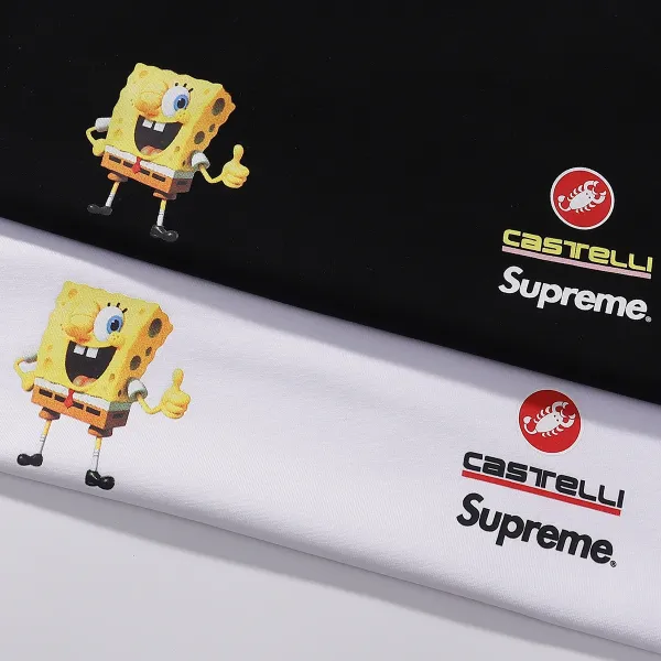 Supreme x Castelli x SpongeBob SquarePants Long Sleeve T-Shirt Black - 24