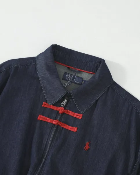 Polo Ralph Lauren Denim Windbreaker Jacket Navy - 6