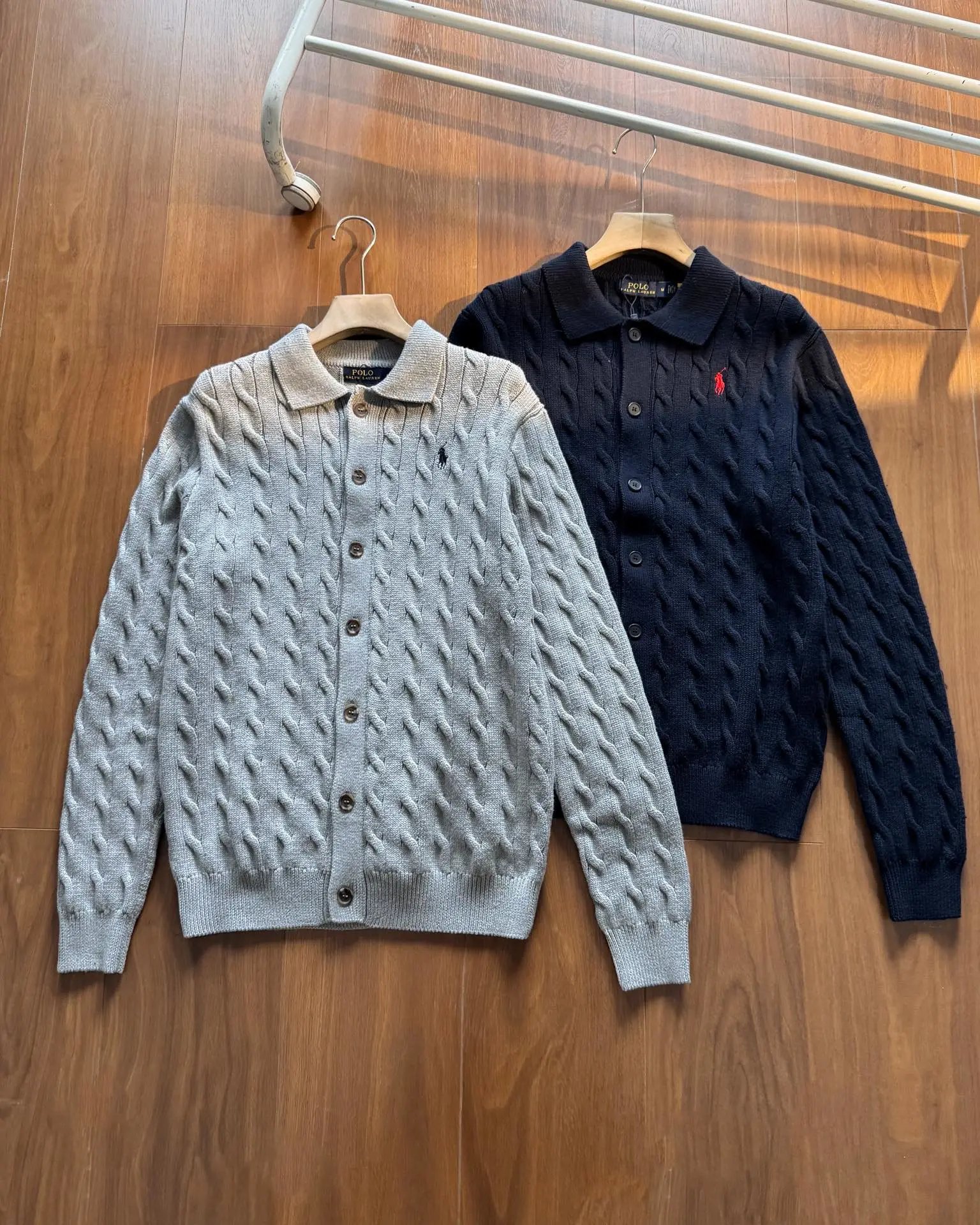 Ralph Lauren Two-Tone Knit Cardigan