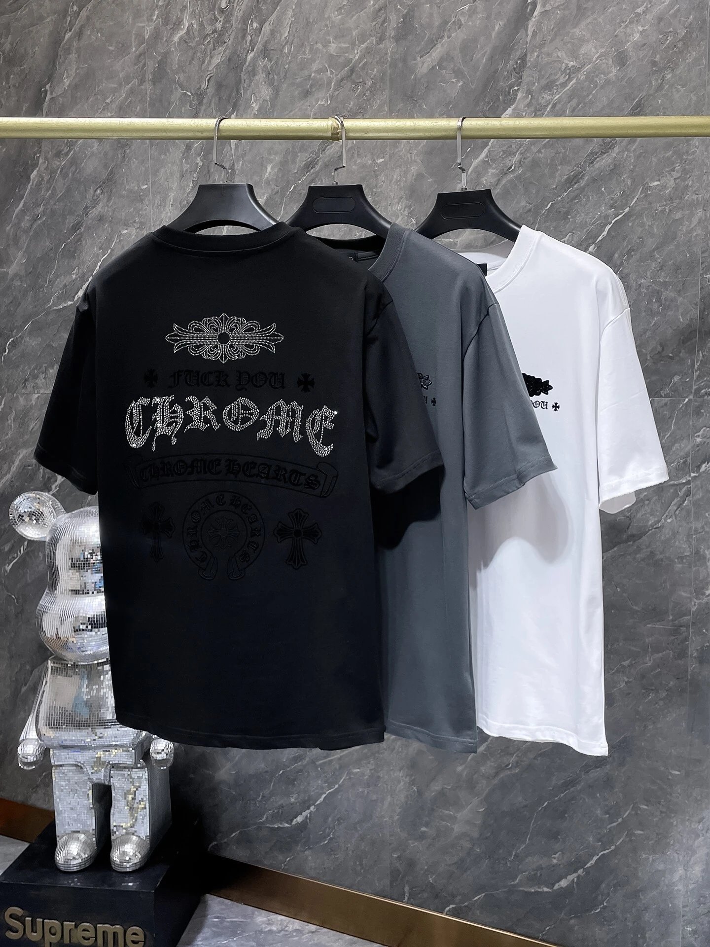Chrome Hearts Rhinestone Horseshoe T-Shirt