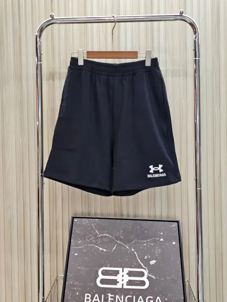 Balenciaga x Under Armour Logo Shorts Black - 1