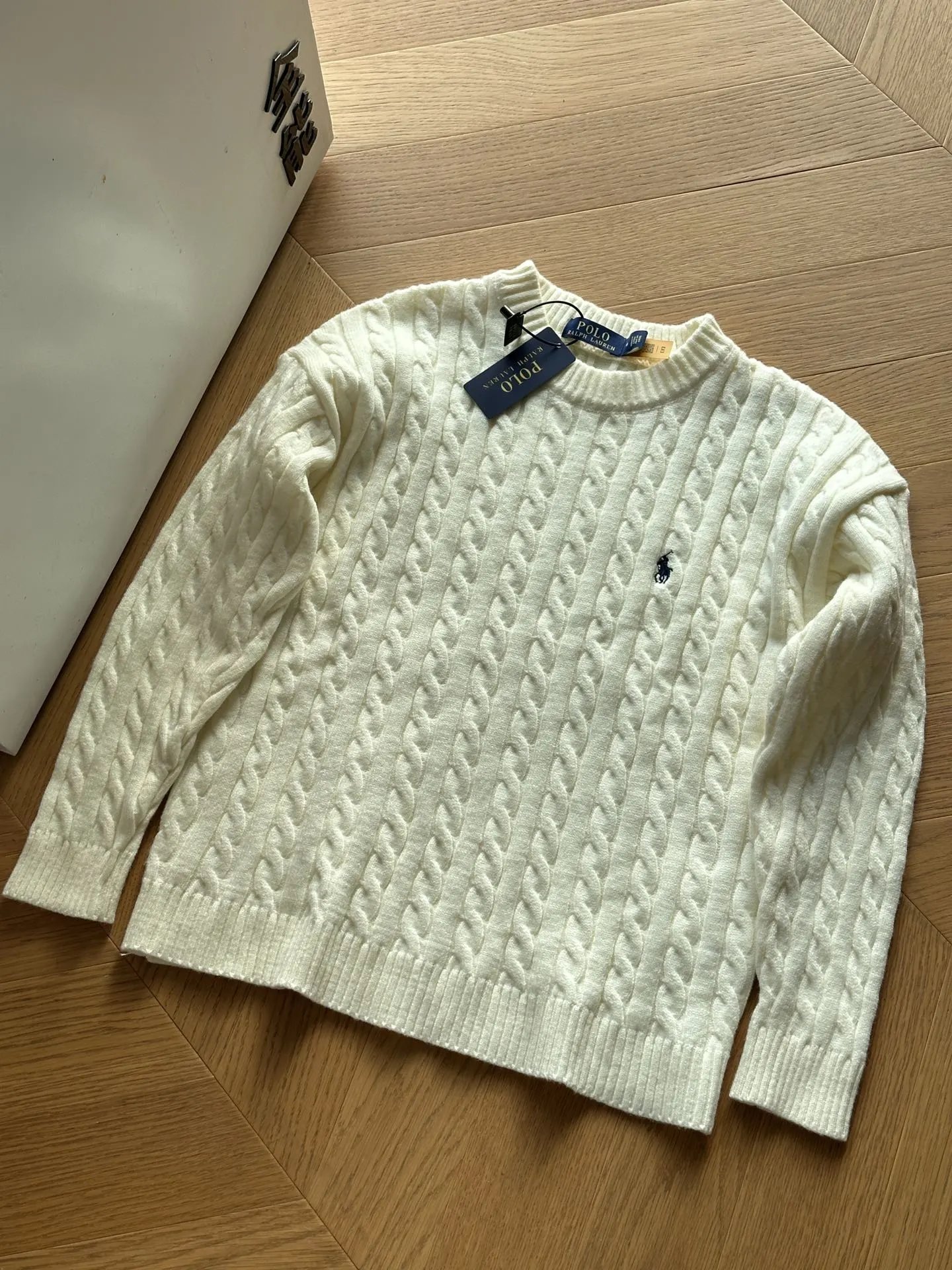 Ralph Lauren Cable Knit Pony Crew Neck Sweater photo 3