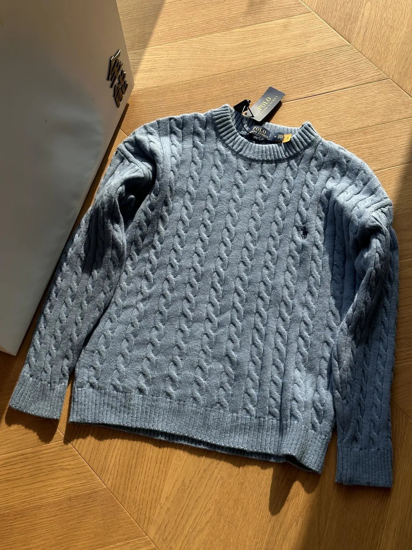 Ralph Lauren Cable Knit Pony Crew Neck Sweater photo 4