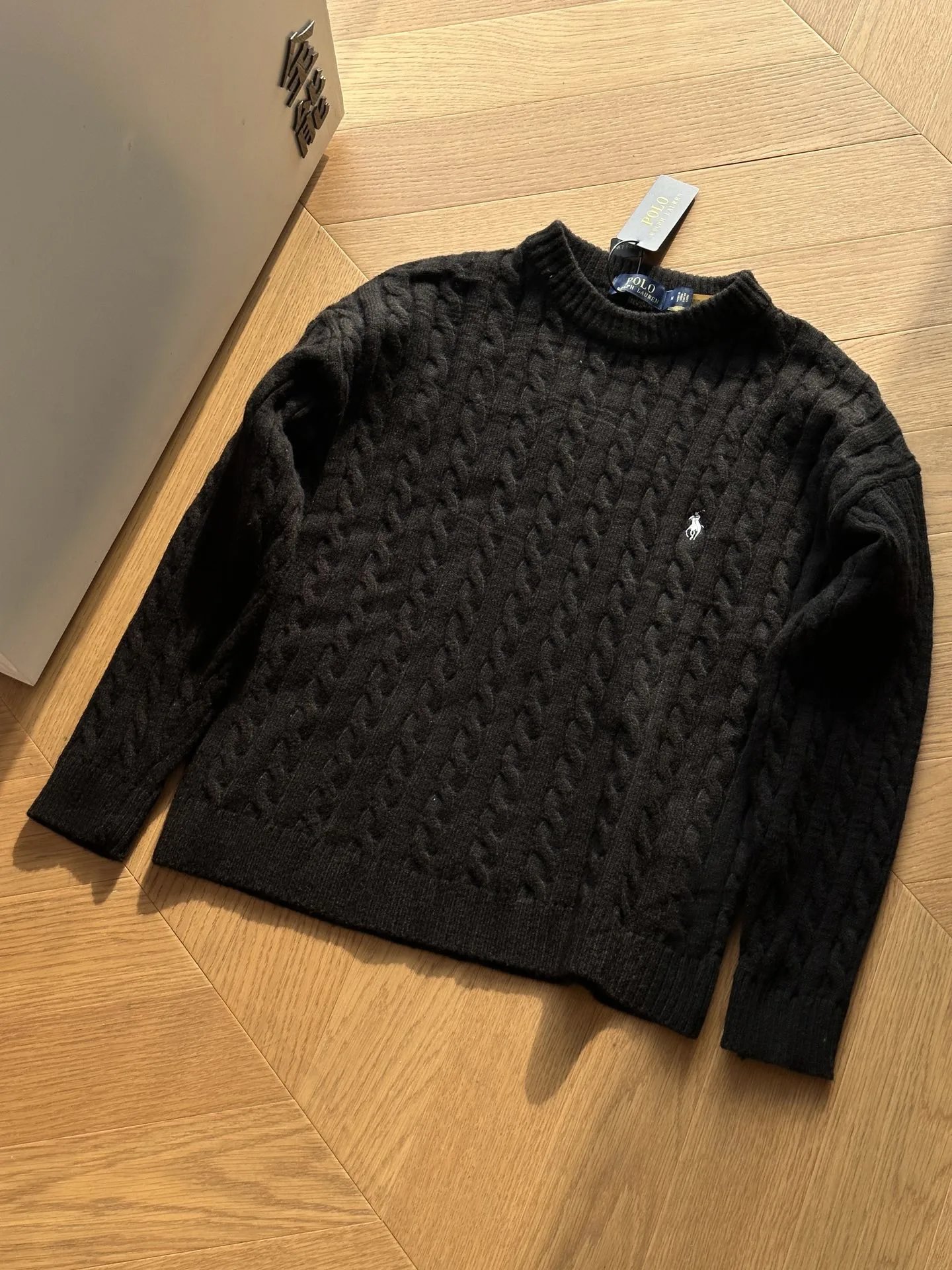 Ralph Lauren Cable Knit Pony Crew Neck Sweater photo 2
