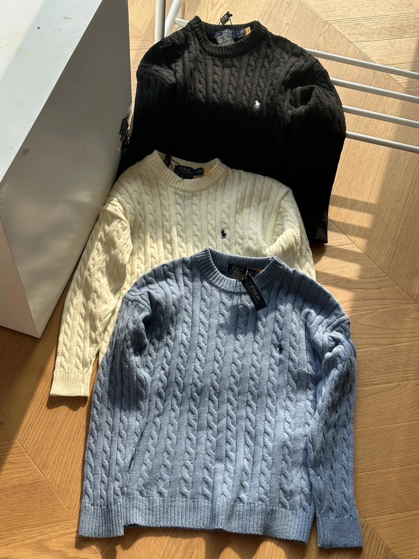 Ralph Lauren Cable Knit Pony Crew Neck Sweater photo 6
