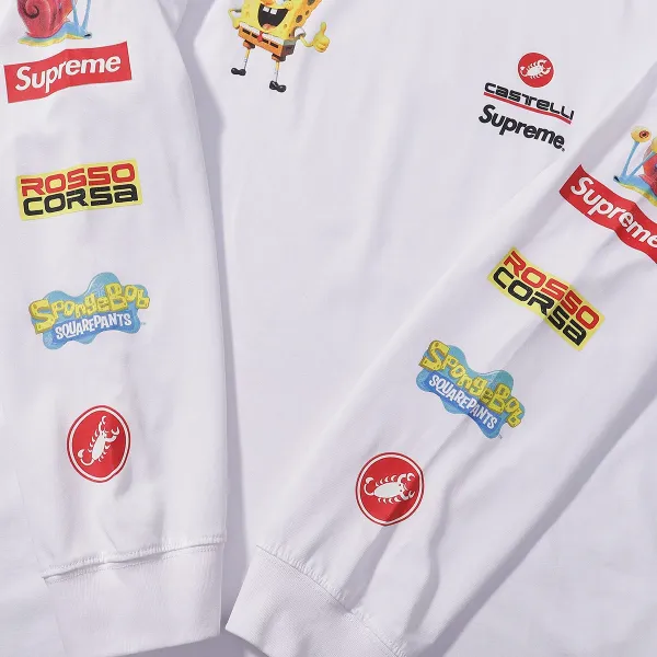 Supreme x Castelli x SpongeBob SquarePants Long Sleeve T-Shirt Black - 15
