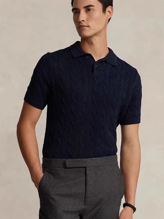Navy blue lapel