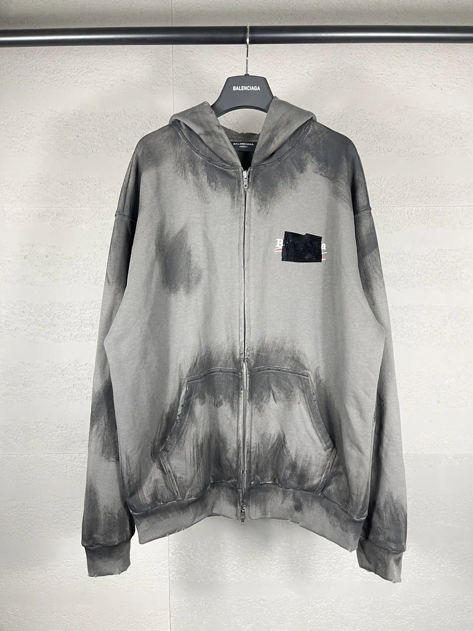 Coke Embroidered Hand-Drawn Zip Hoodie