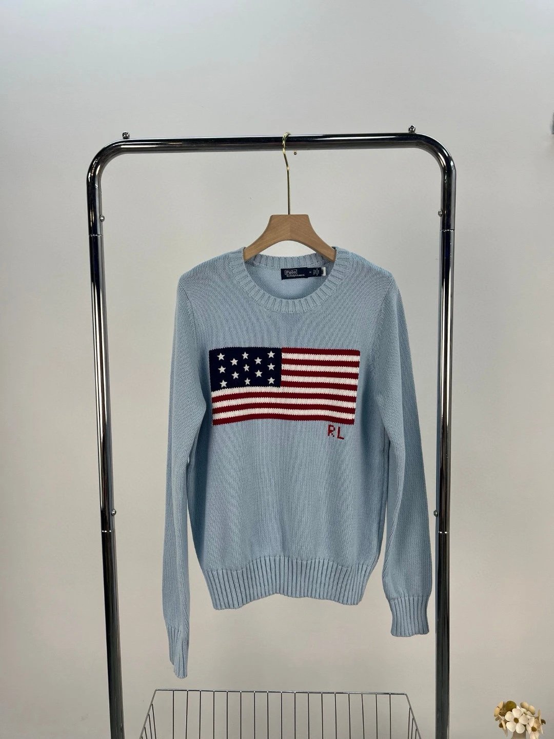 Ralph Lauren Flag Logo Crew Neck Sweater photo 7