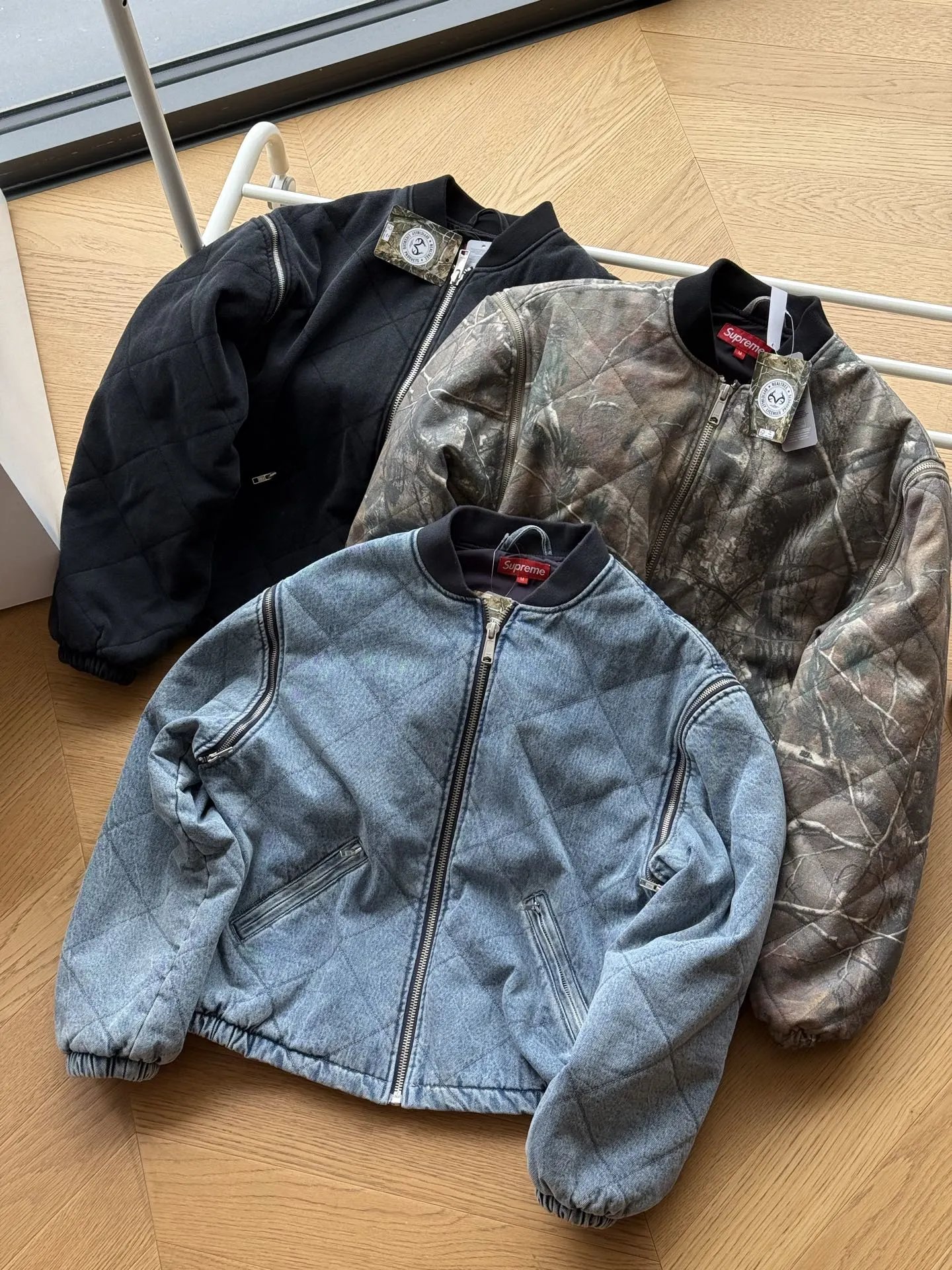 Supreme FW25 Zip-Off Sleeve Quilted Bomber Jacket