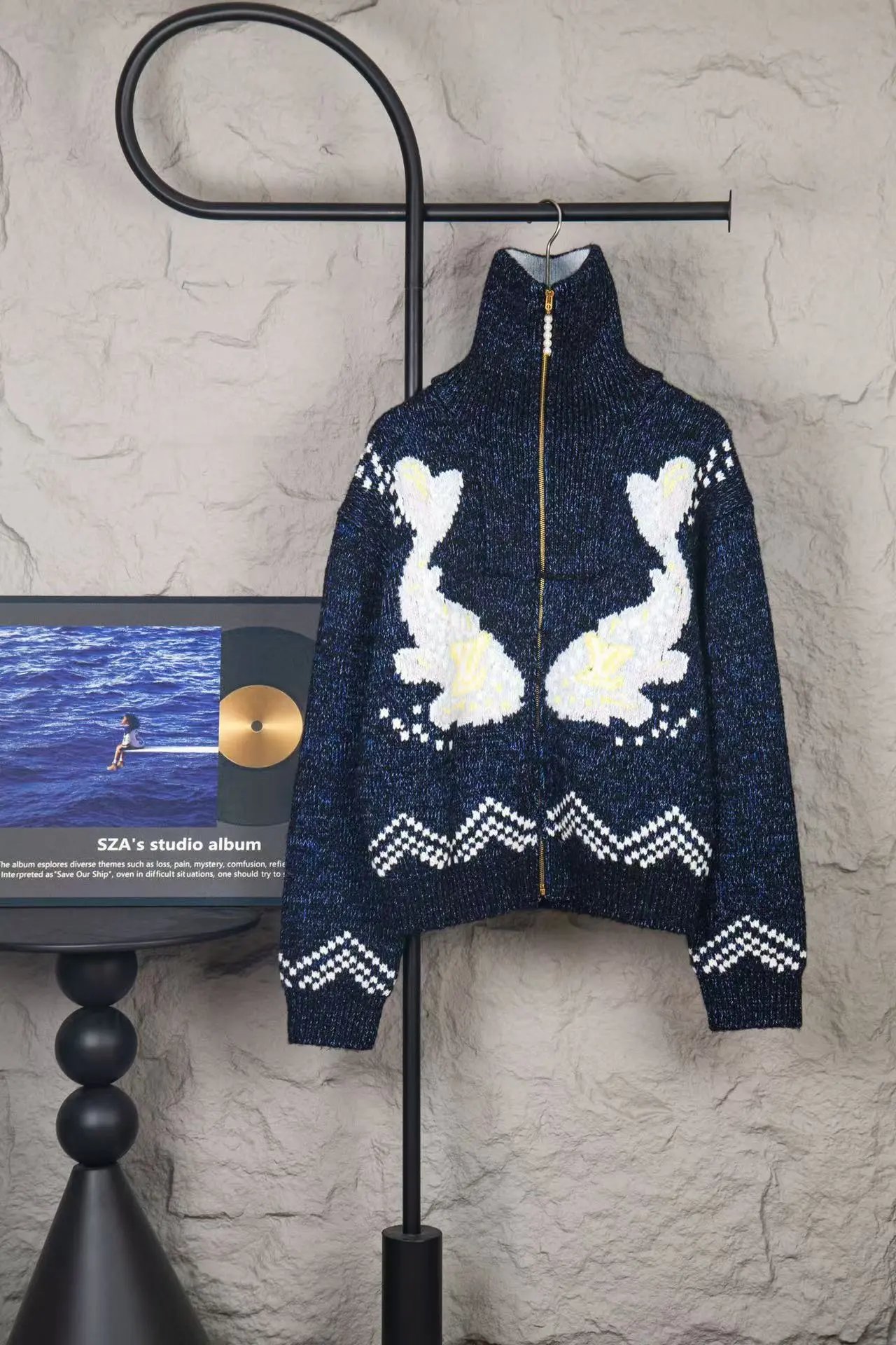 Louis Vuitton Koi Fish Knit Jacket