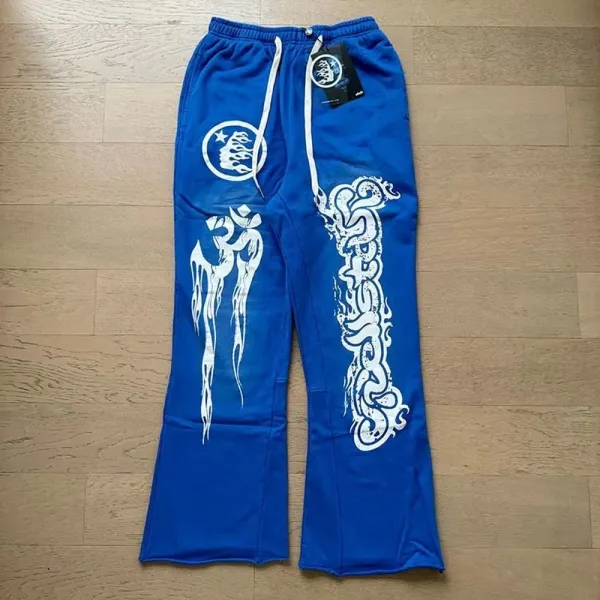 Hellstar Flame Print Orange Sweatpants - 11