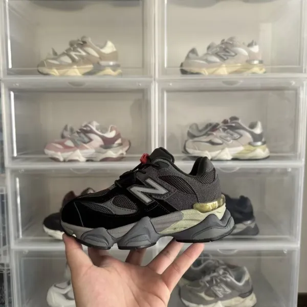 New Balance 9060 Black/Gray/Gold Chunky Sneakers - 1