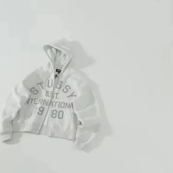 Stüssy International 1980 Black Zip-Up Hoodie - 4