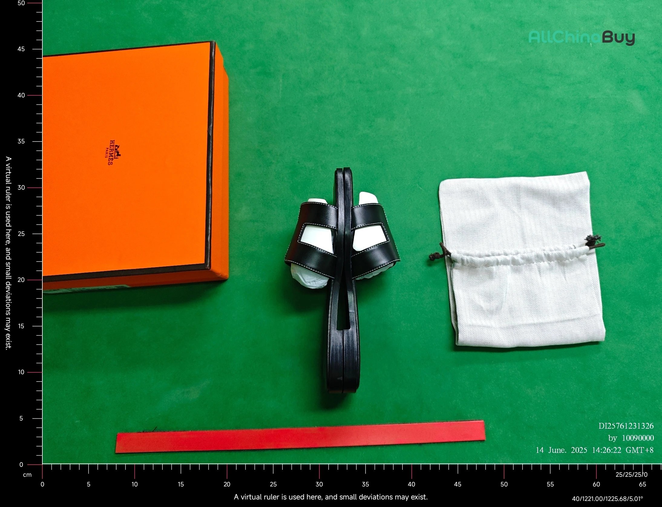 Hermès Oran Slide Black Leather Slippers - 5