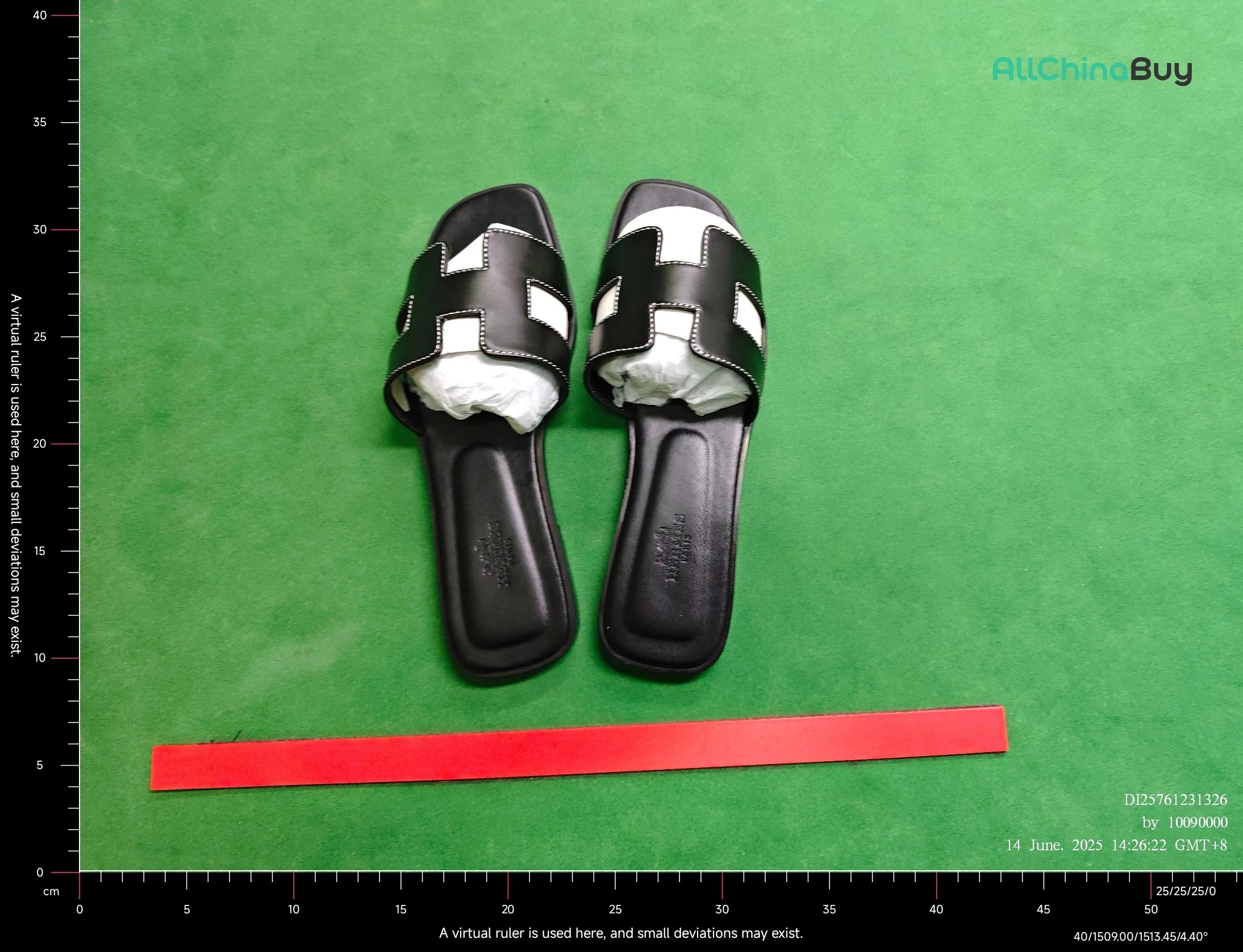 Hermès Oran Slide Black Leather Slippers - 3