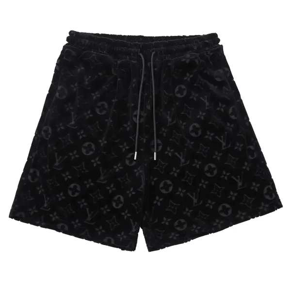 Louis Vuitton Monogram Velvet Shorts Black - 12