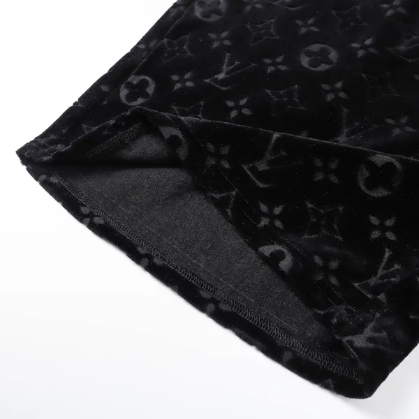 Louis Vuitton Monogram Velvet Shorts Black - 14