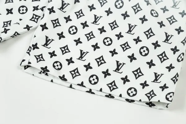 Louis Vuitton Monogram Print Swim Shorts Black - 36