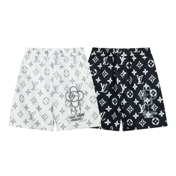 Louis Vuitton Monogram Print Swim Shorts Black - 19