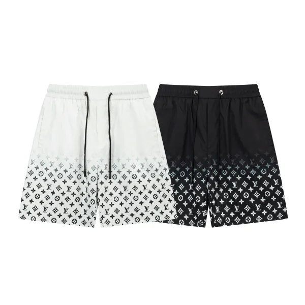 Louis Vuitton Monogram Print Swim Shorts Black - 37