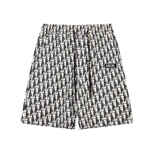 Dior Oblique Tape Shorts Black - 20
