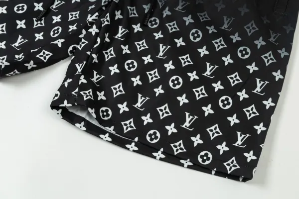 Louis Vuitton Monogram Print Swim Shorts Black - 43