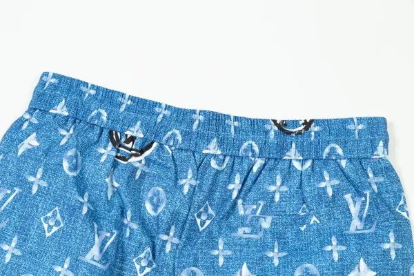 Louis Vuitton Monogram Print Swim Shorts Black - 27