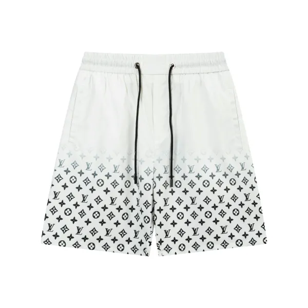 Louis Vuitton Monogram Print Swim Shorts Black - 29