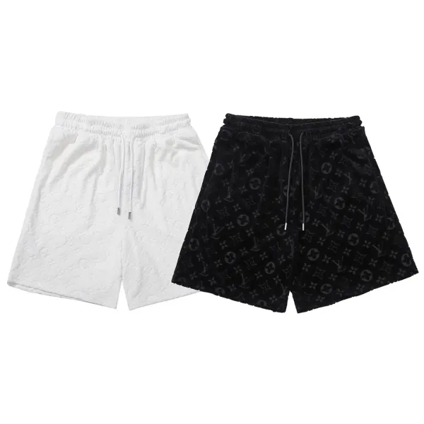 Louis Vuitton Monogram Velvet Shorts Black - 20
