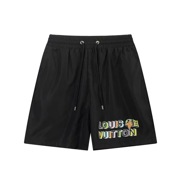 Louis Vuitton Monogram Print Swim Shorts Black - 56