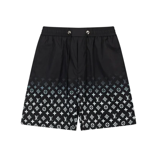 Louis Vuitton Monogram Print Swim Shorts Black - 38
