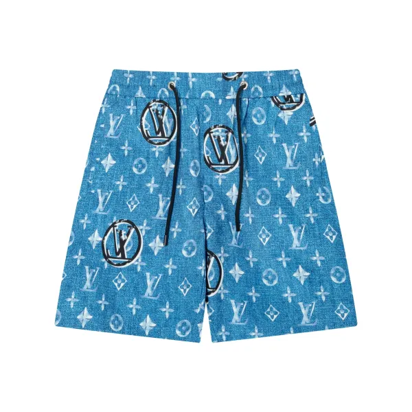 Louis Vuitton Monogram Print Swim Shorts Black - 20