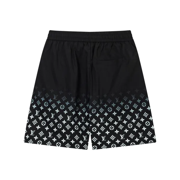 Louis Vuitton Monogram Print Swim Shorts Black - 39
