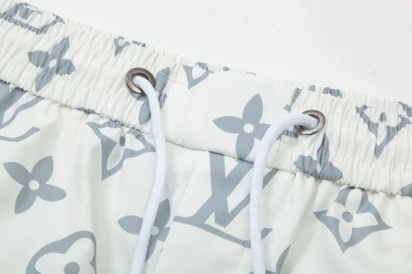 Louis Vuitton Monogram Print Swim Shorts Black - 16