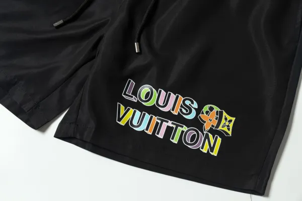 Louis Vuitton Monogram Print Swim Shorts Black - 61