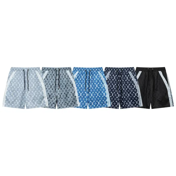 Louis Vuitton Monogram Print Swim Shorts Black - 55