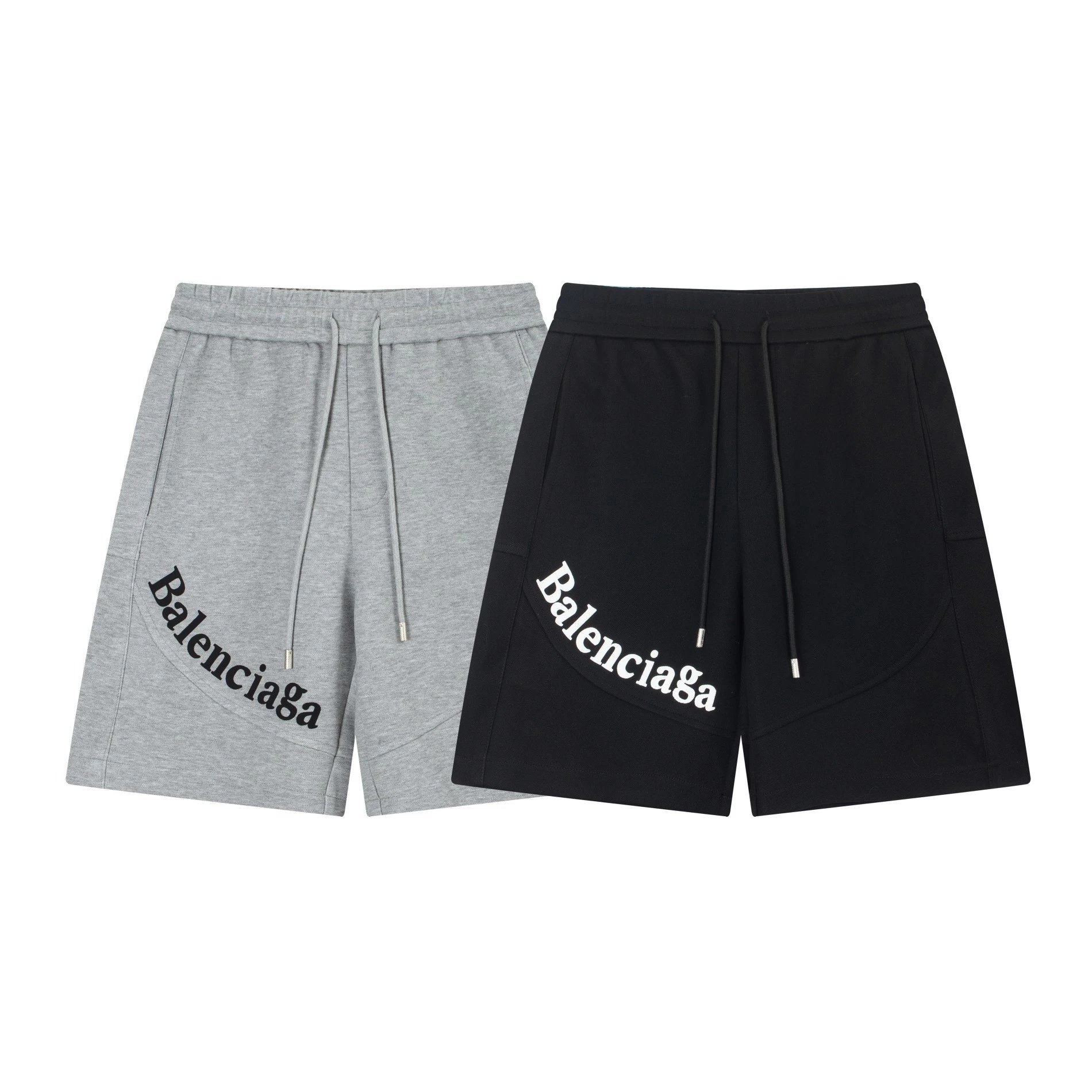 Balenciaga BB Logo Splatter-Print Shorts White - 28