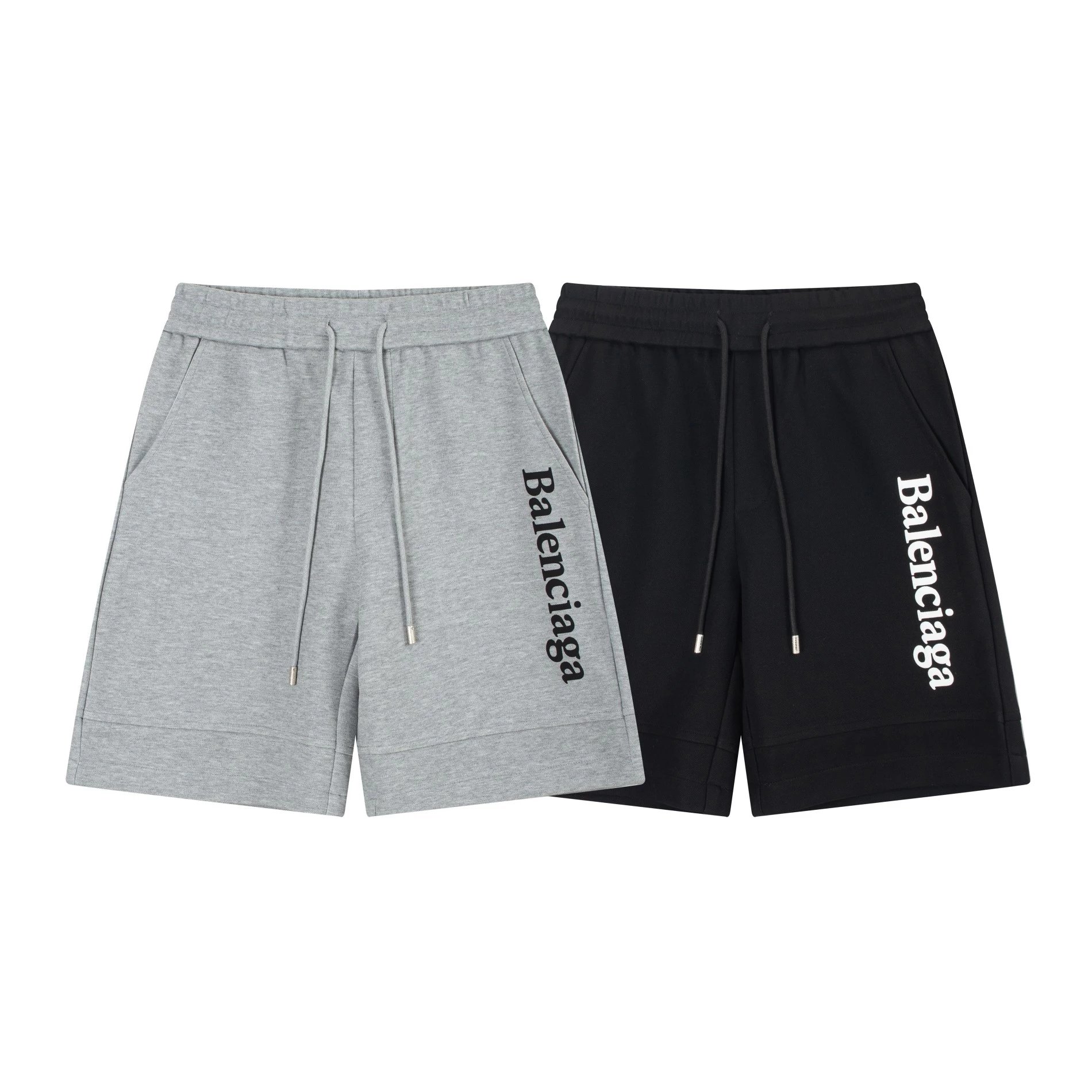 Balenciaga BB Logo Splatter-Print Shorts White - 37