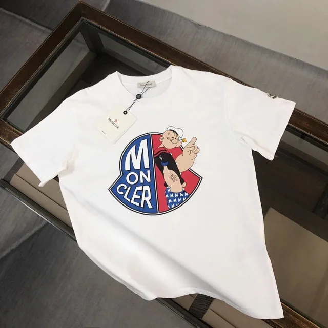 Moncler T-Shirts Short-Sleeve Logo-Print T-Shirt product detail image 6