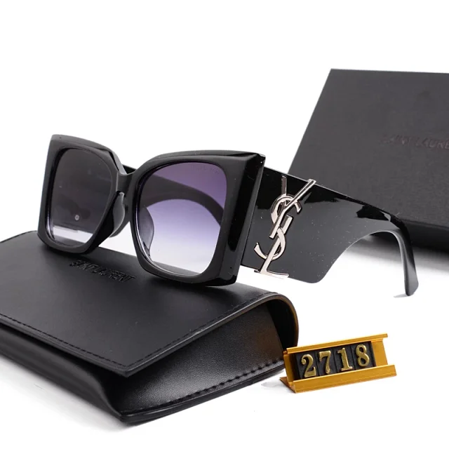 Saint Laurent Eyewear Cat-Eye Sunglasses with YSL Logo Temples product detail image 17