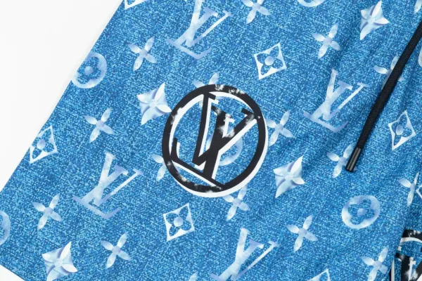 Louis Vuitton Monogram Print Swim Shorts Black - 25