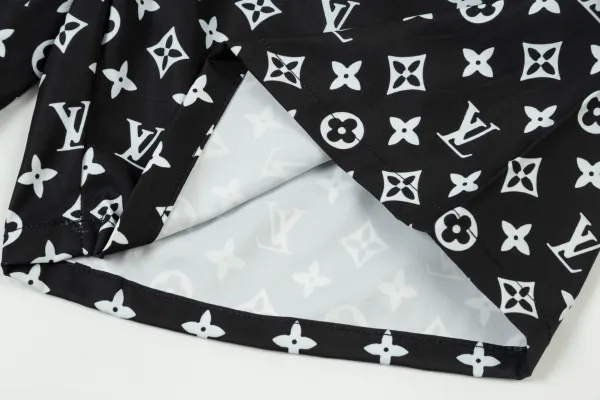 Louis Vuitton Monogram Print Swim Shorts Black - 44