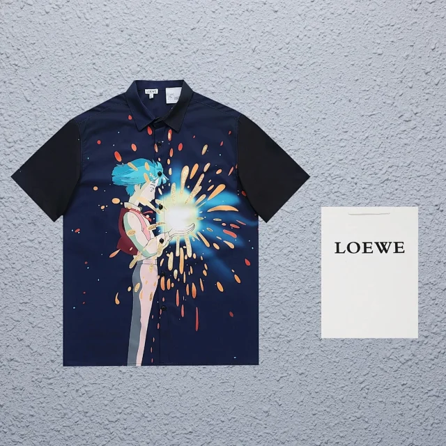 Loewe Shirts Short-Sleeve Graphic Button-Up Shirt product detail image 37